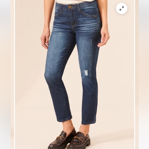 NWT Democracy Ab"solution® High Rise Distressed Blue Denim Skinny Jeans - Picture 1 of 16